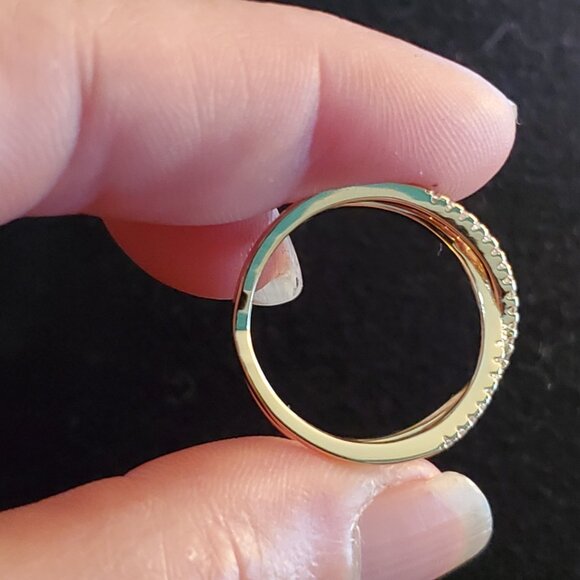 Neiman Marcus 14k Gold Plated Infinity Criss-Cross X Ring - Picture 6 of 8